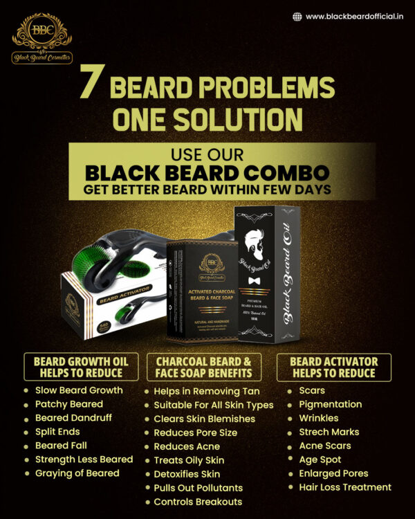 [ BLACK BEARD OIL 100 ML | BLACK BEARD ACTIVATOR | BLACK BEARD SOAP ] - Image 2